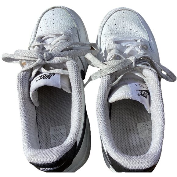Nike Air Force 1 White Kids Model CZ1685-100 Size 1Y Swoosh Good Condition - Picture 5 of 7